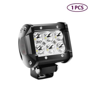 Biroller BR6LS1P 6 LED Fog Light 4" Cube Spot Flood Waterproof Lamp for Car Motorcycle Bike Pickup Trucks ATV SUV Jeep (18W)