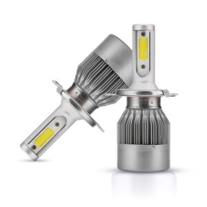 Biroller BRC6H7H C6 H7 COB LED Headlight Bulb 3800LM 6000K Car Headlamp Conversion Kit for Bike, Cars and Motorcycle (36W, Set Of 2)