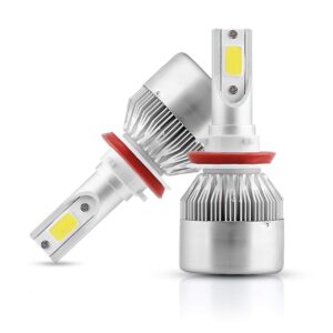 Biroller BRC6H8H C6 H8 COB LED Headlight Bulb 3800LM 6000K Car Headlamp Conversion Kit for Bike, Cars and Motorcycle (36W, Set Of 2)